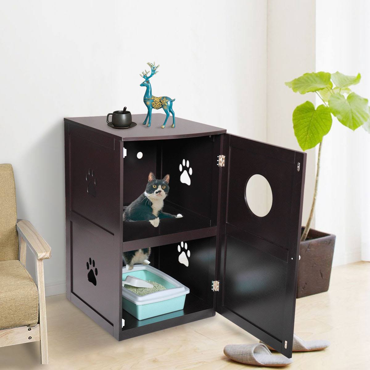 Stackable Double Cat Litter Box L6062