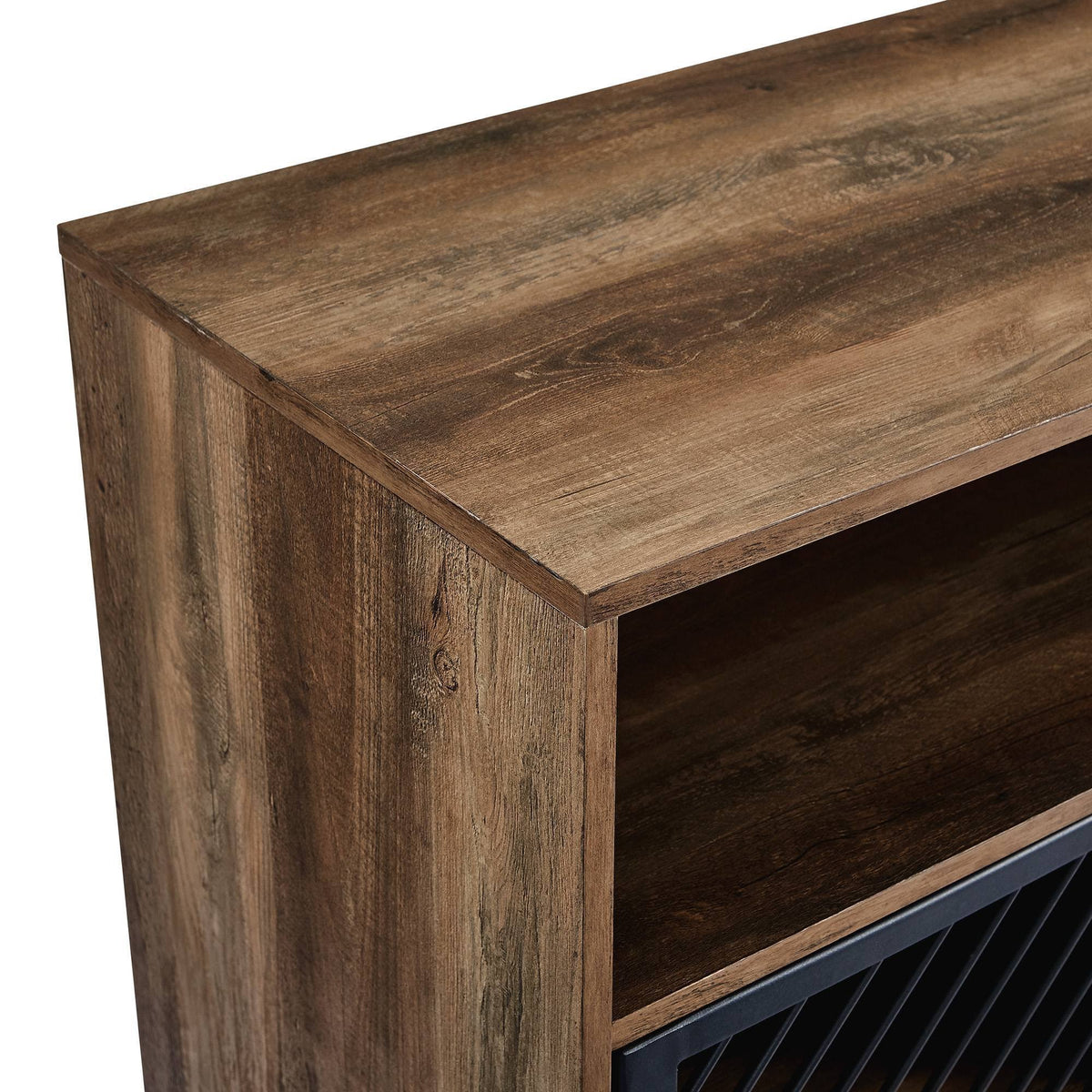 Industrial Modern Metal Door Accent Cabinet Brown H972946