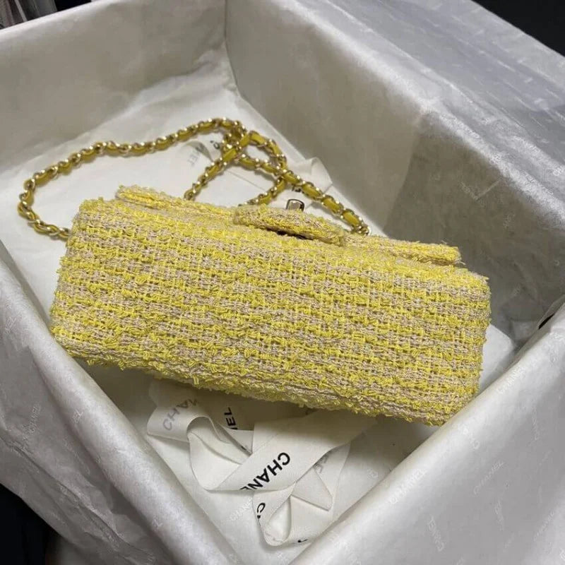 Yellow Tweed Bag E2780