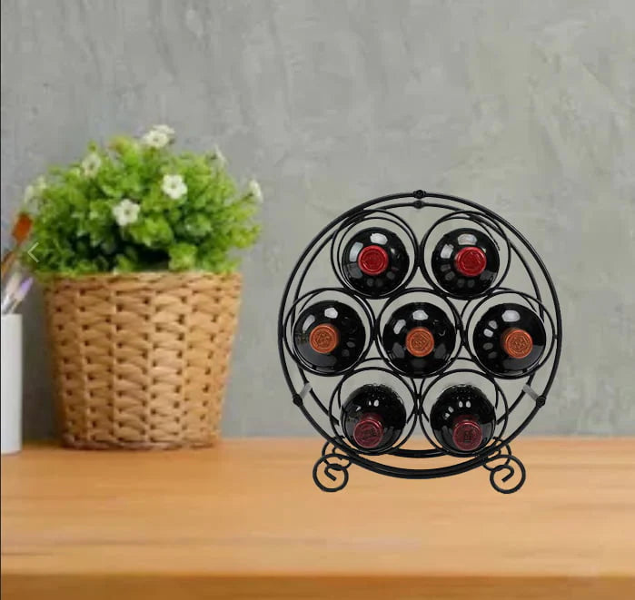 Black Metal Free Standing Wine Rack C567