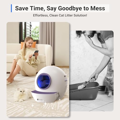 Self Cleaning Automatic Cat Litter Box 60L White O530
