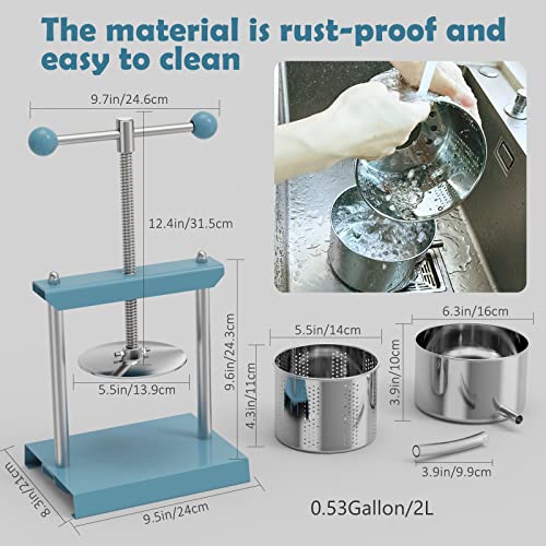 2 Litre Stainless Steel & Iron Manual Press Q170777