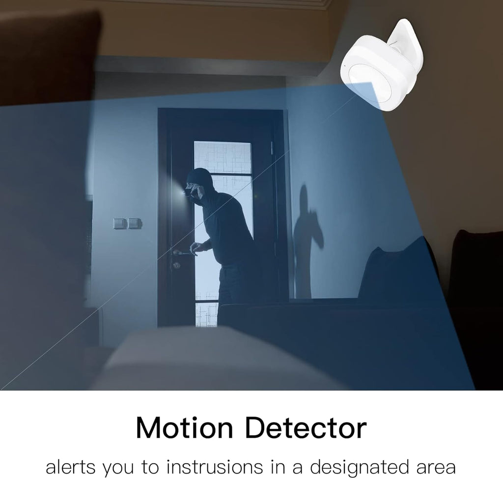 4 Piece Wireless Home Security System Kit with Door Window Sensor, WiFi Indoor Camera, Smart Hub, PIR Motion Detector Q844