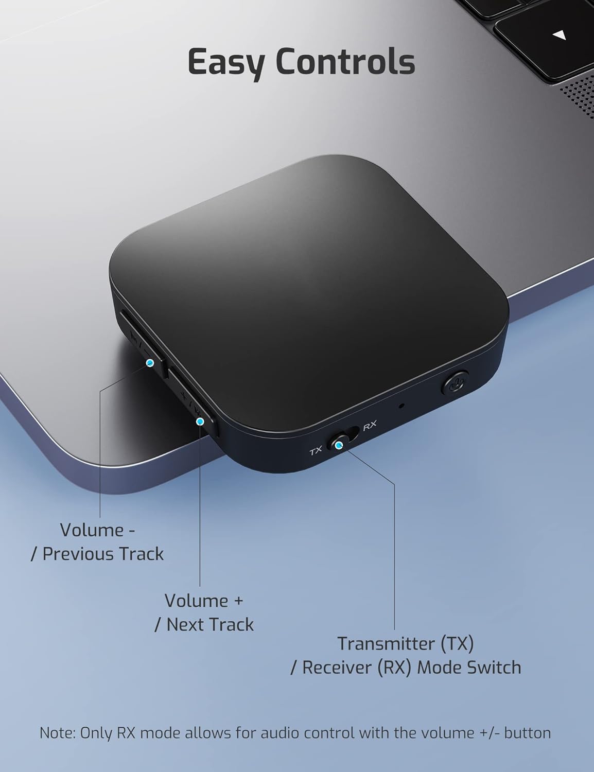 Bluetooth 5.0 Transmitter and Receiver Wireless 3.5mm Audio Adapter S902