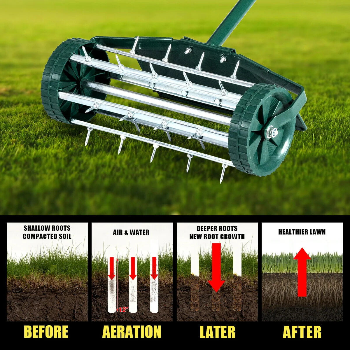 18-inch Rolling Lawn Aerator O508711