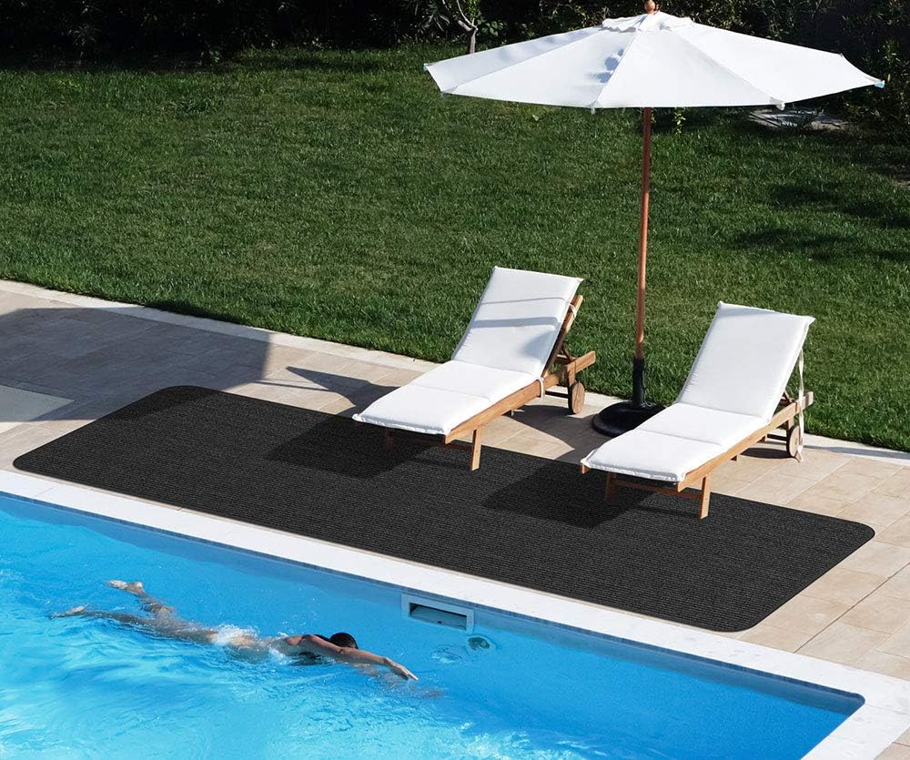 Indoor Outdoor Carpet Runner with Skid-Resistant Rubber Backing N543