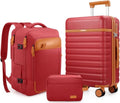 3 Piece PC Hardside Carry On Luggage Set with Spinner Wheels and TSA Lock E632862