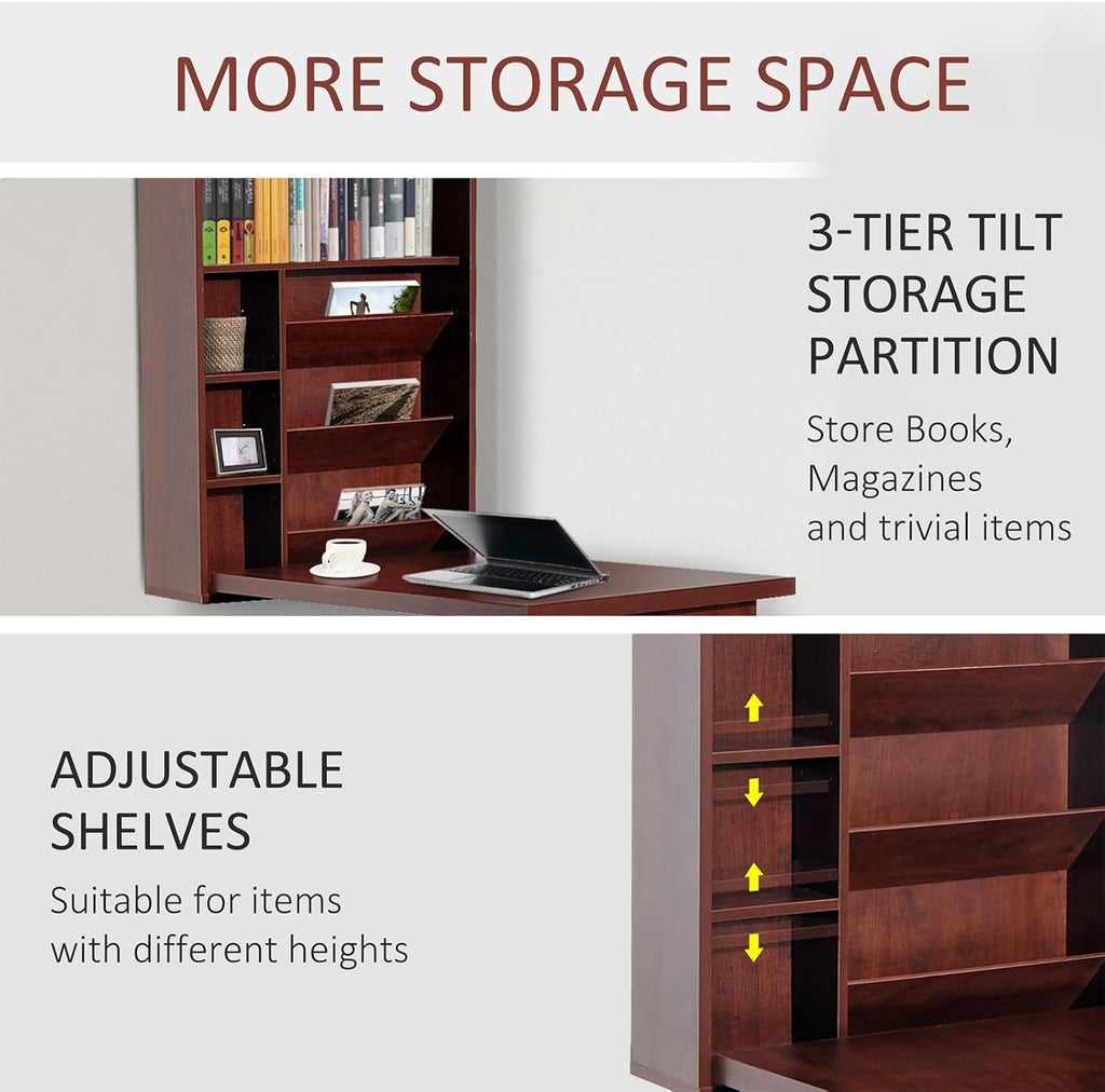 Wall Mounted Desk with Storage Area S13232