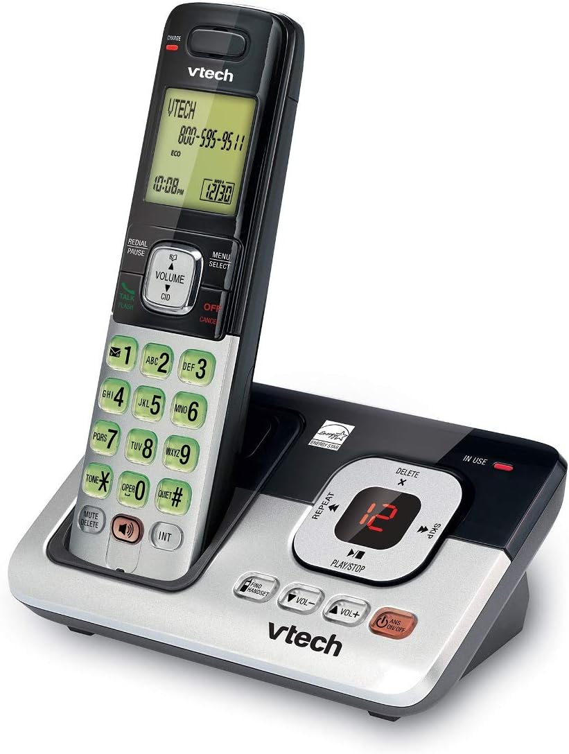 2-Handset Cordless Phone with Answering System V688