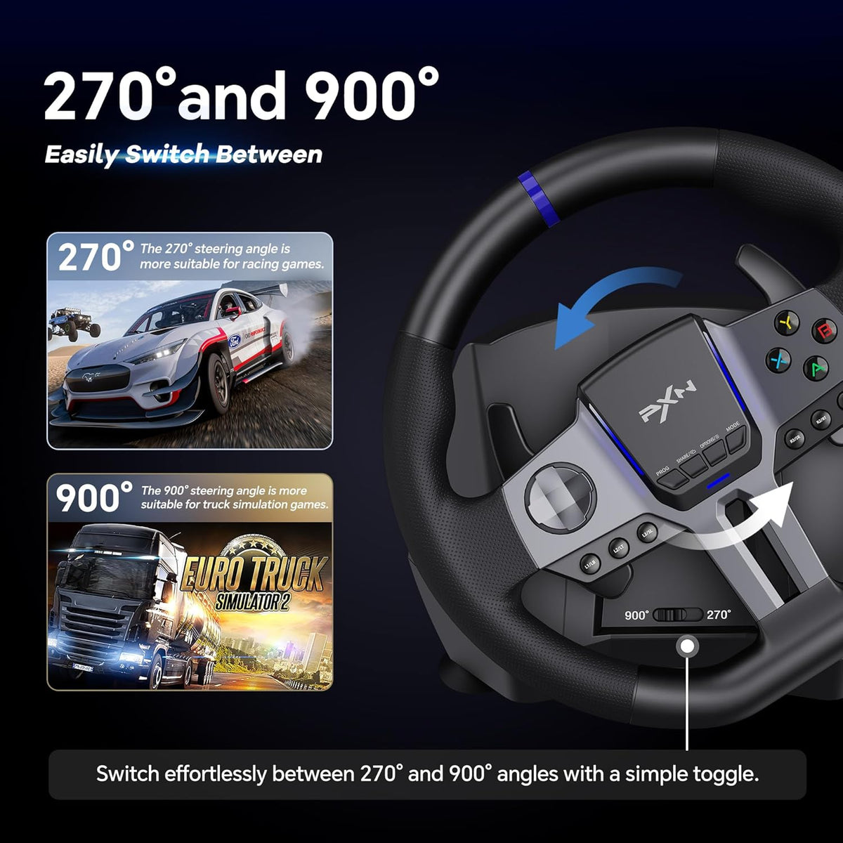 Racing Wheel Steering Wheel with Shifter and Pedal A19192