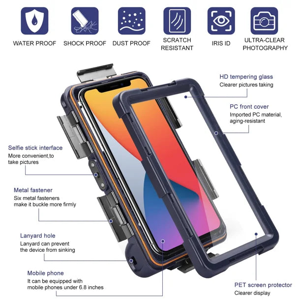 Waterproof Protective Case for ZTE Blade 20 Pro 5G and Phones Up to 6.9 Inch Z234