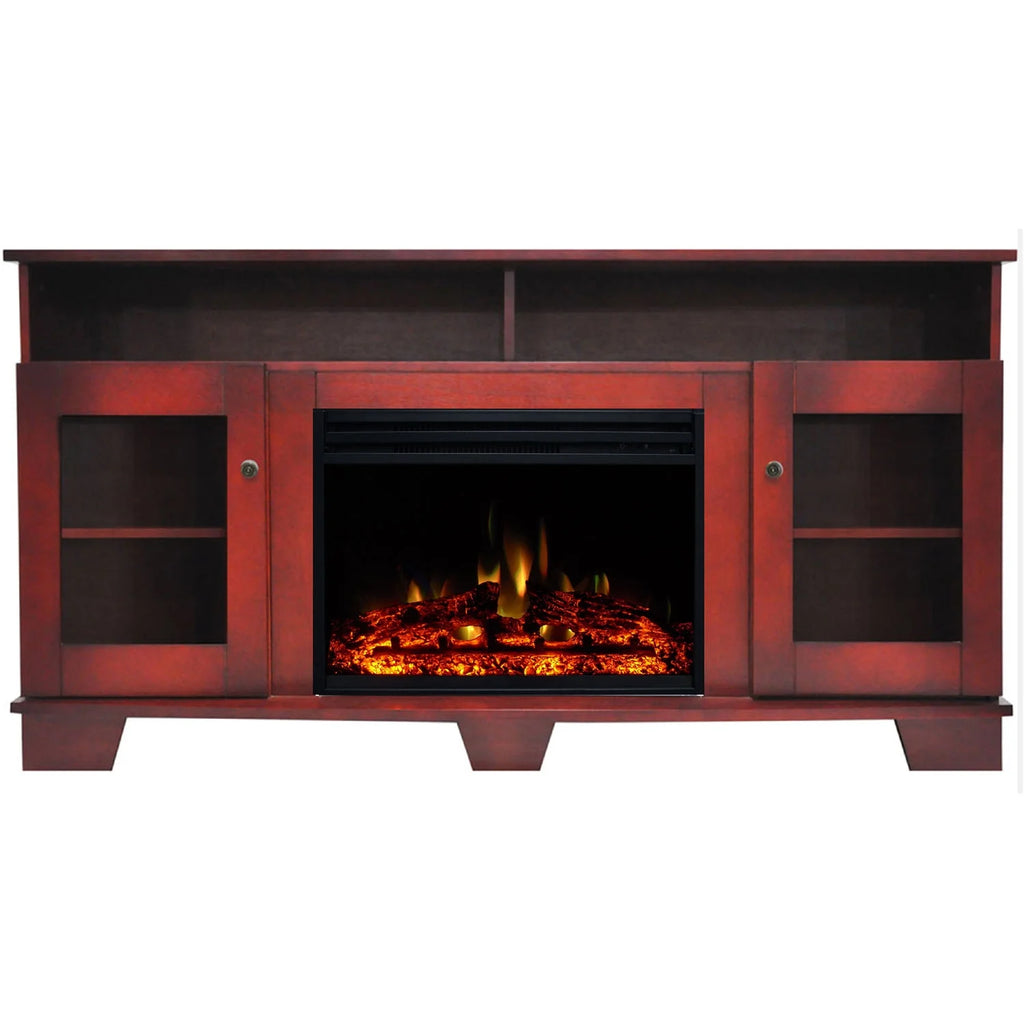 Electric Fireplace Heater with Cherry TV Stand N813