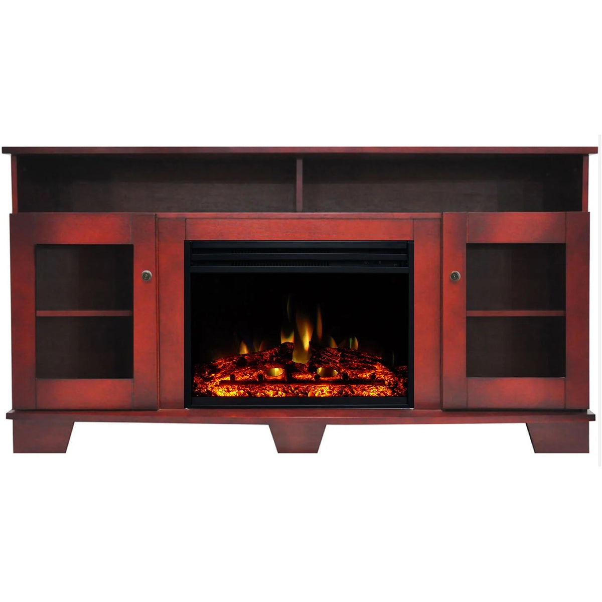 Electric Fireplace Heater with Cherry TV Stand N813