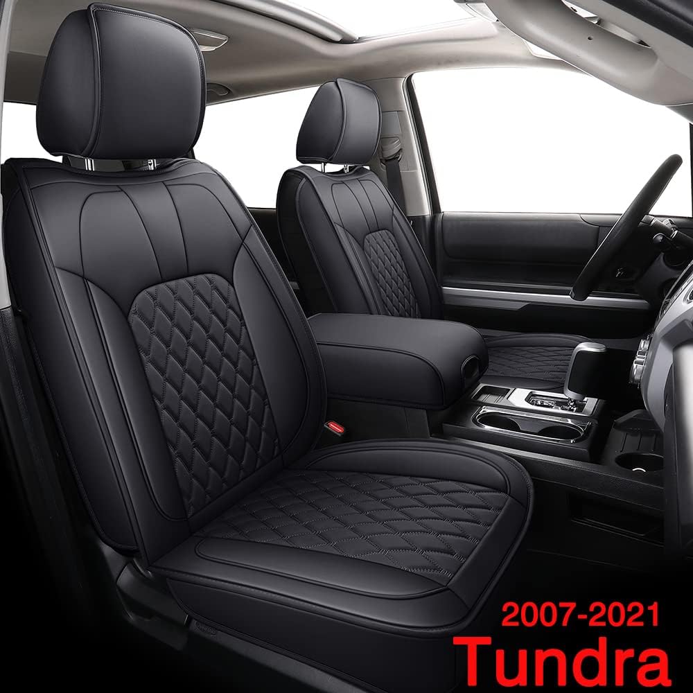 Black&Blue Water Proof Faux Leather Full Set Car Seat Covers G469