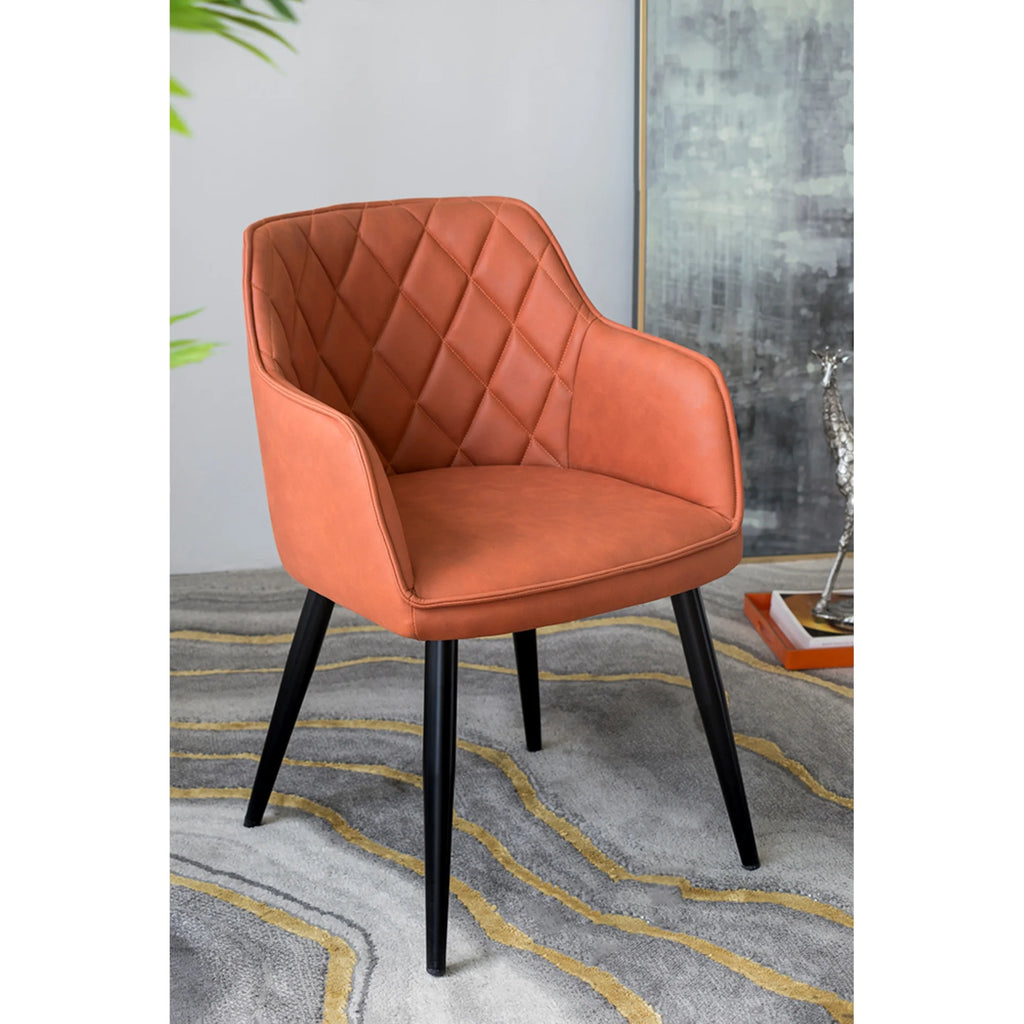 Orange Wooden Dining Chairs 2ct Z5099