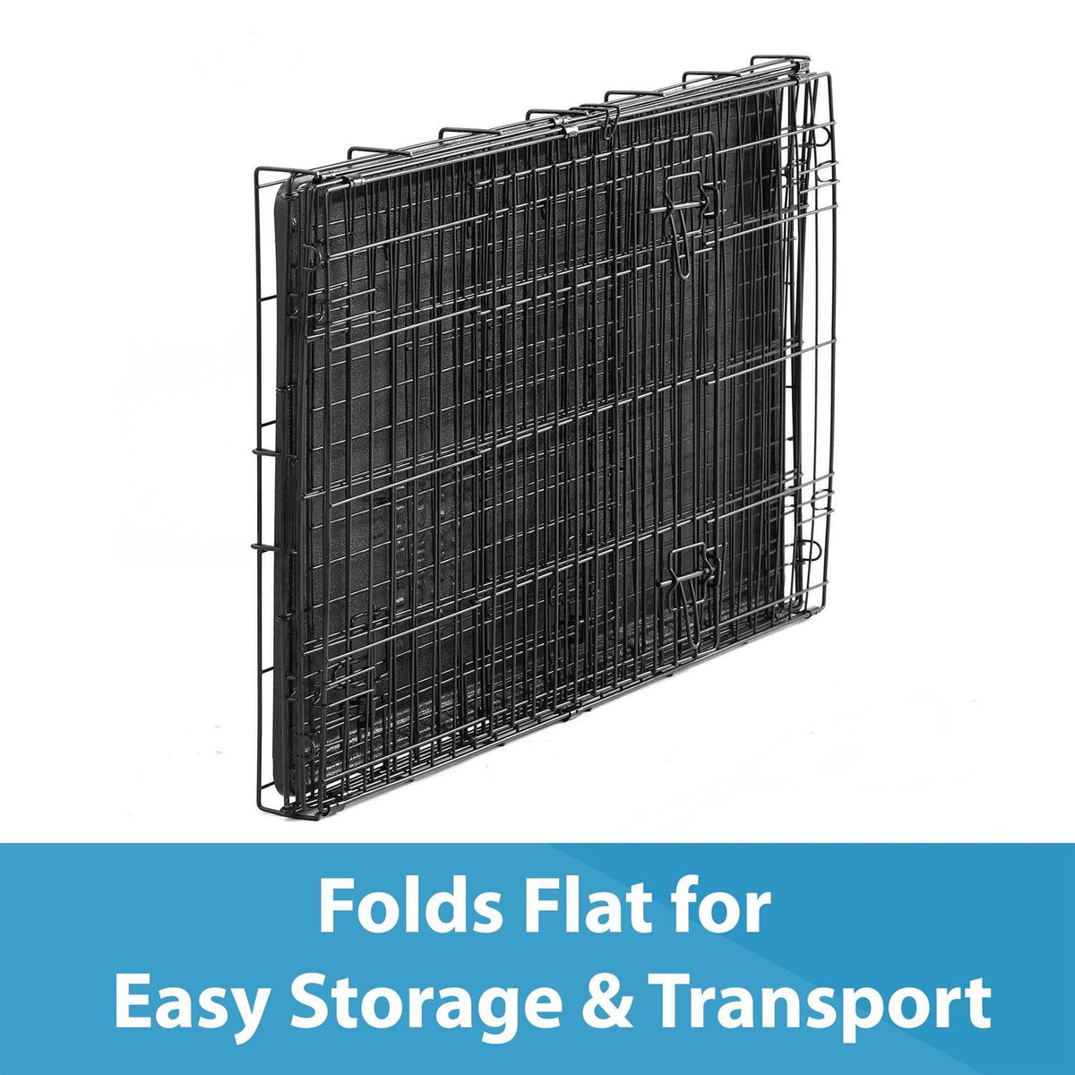 Double Door Folding Wire Dog Crate with Divider S231