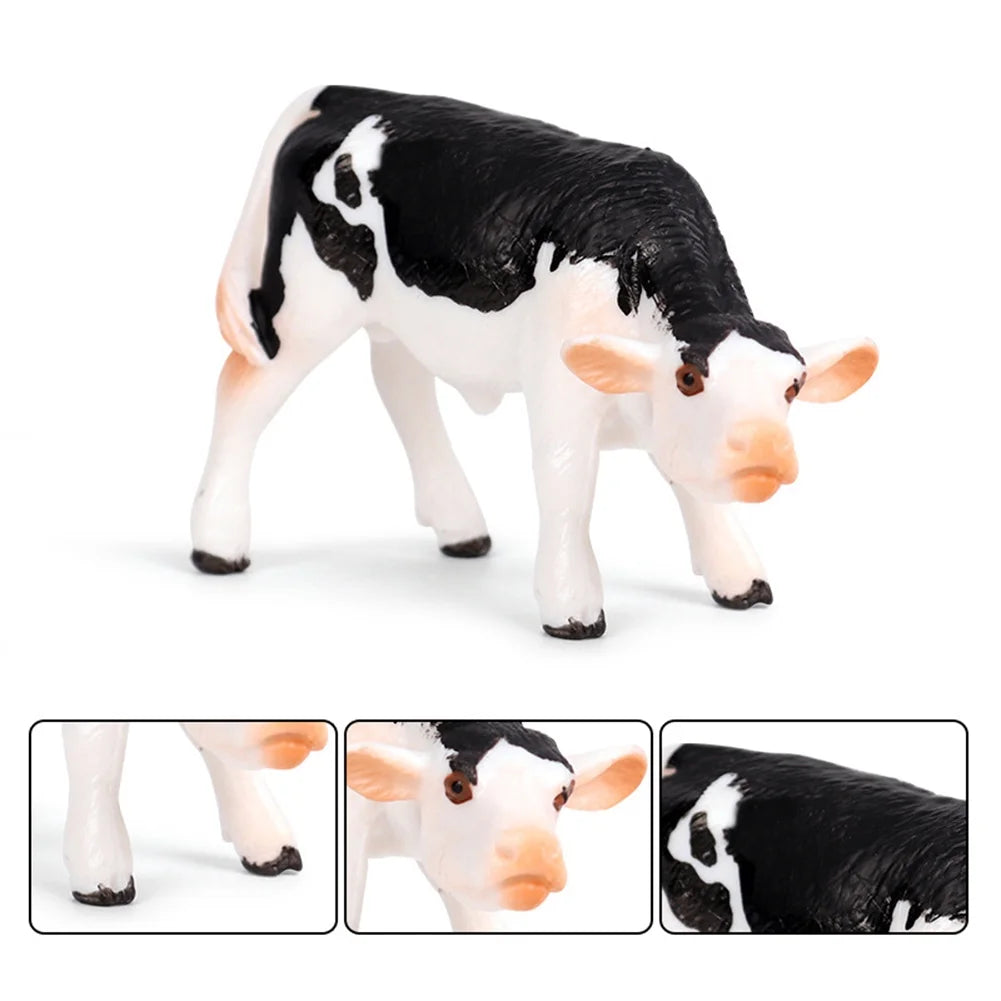 Realistic Cow Cattle Figurine Model Toy D6799