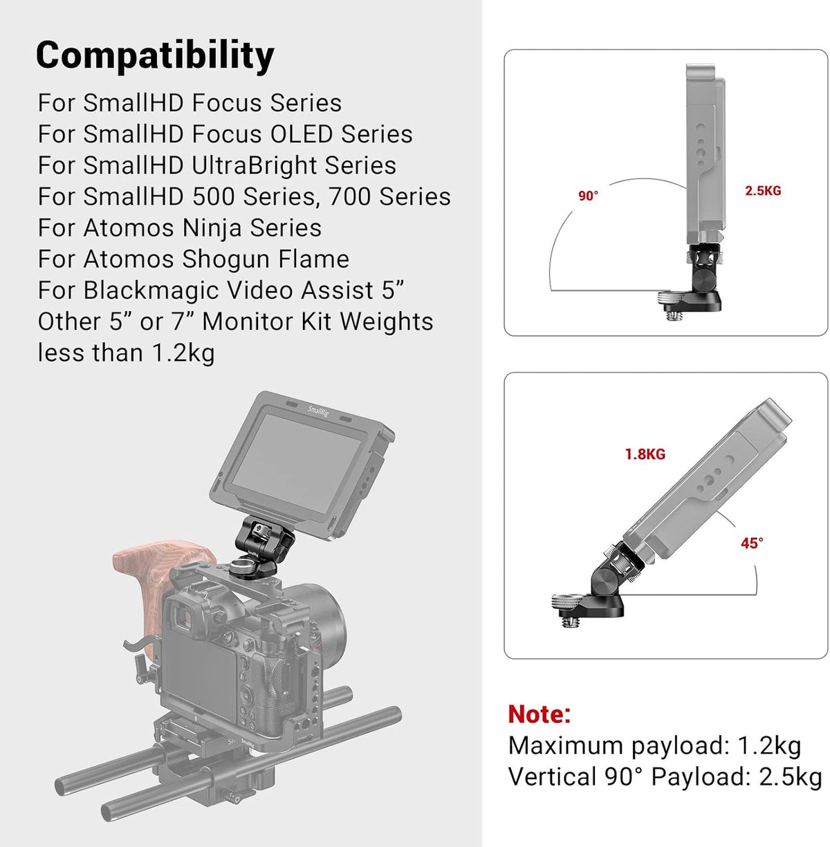 Swivel and Tilt Monitor Mount with Locating Pins Z3659