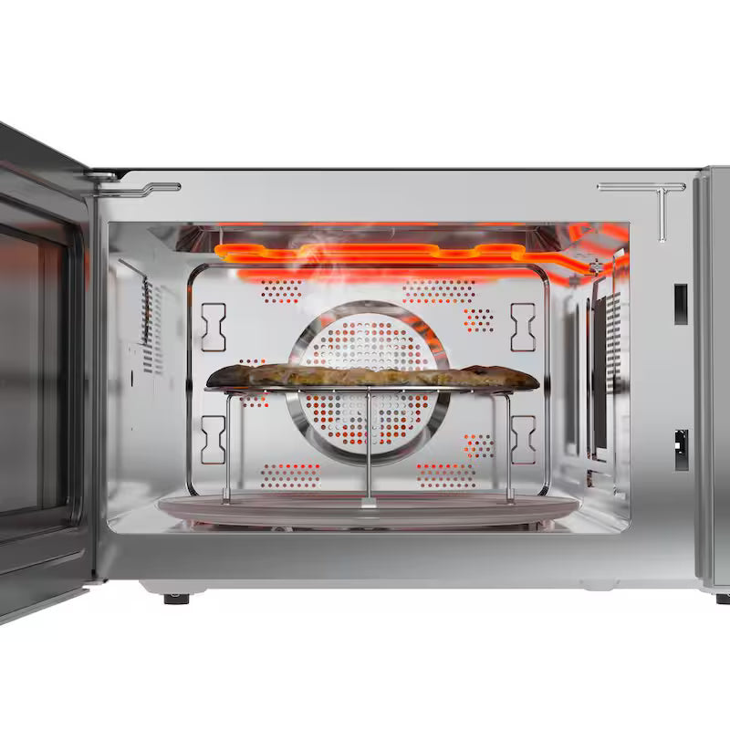 Electric Built-In Microwave in Silver with Mirror Finish B43192