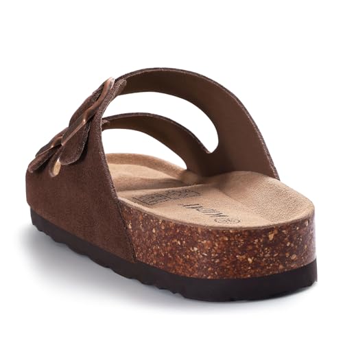 Women's Suede Adjustable Slide Sandals O382831