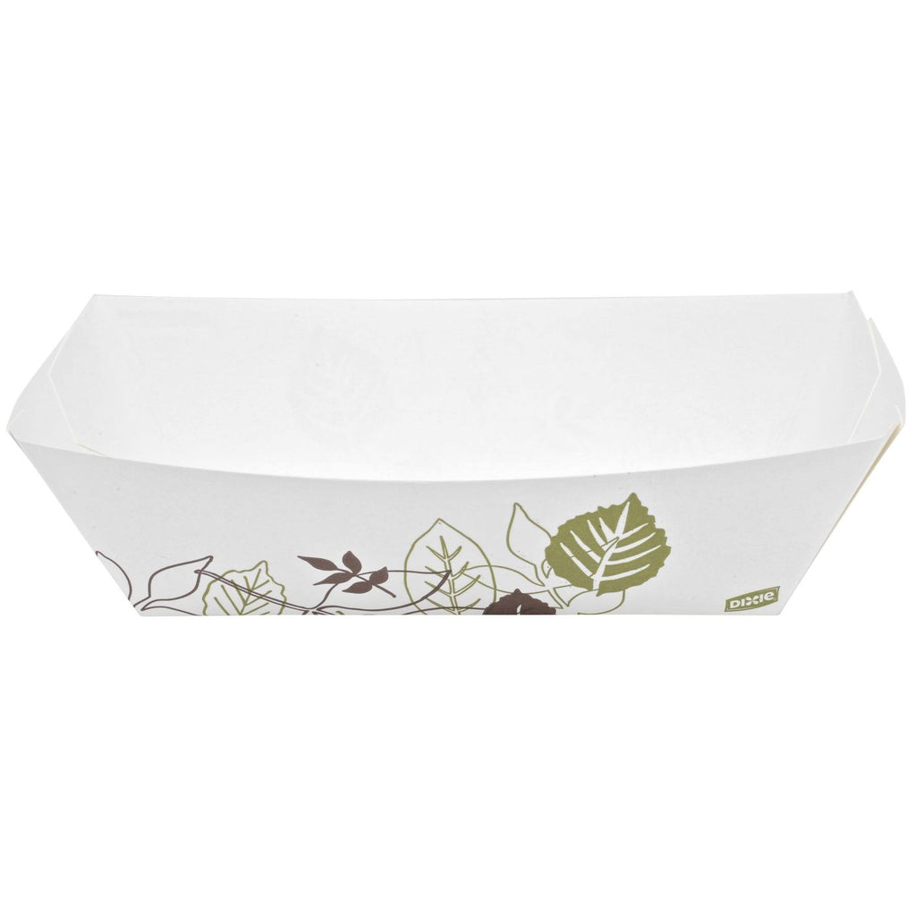 2 1/8in. x 6 1/8in. x 9 3/8in. Multicolor Paper Food Trays, 250 Trays Per Pack, Carton Of 2 Packs A26410
