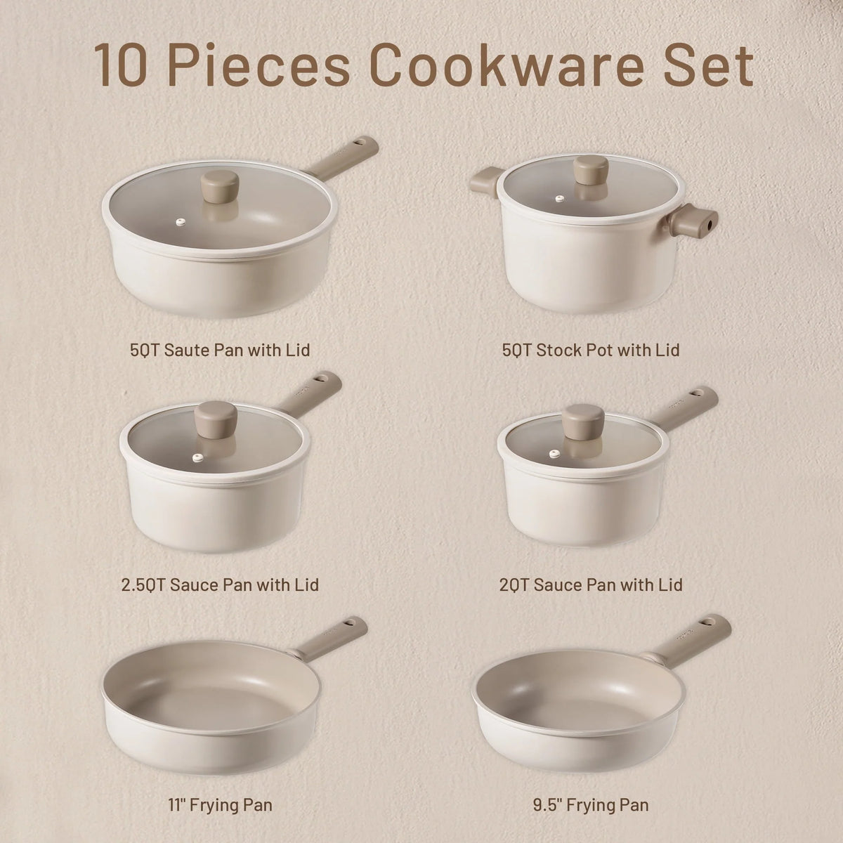 13 Pcs Nonstick Induction Cookware Set D8404