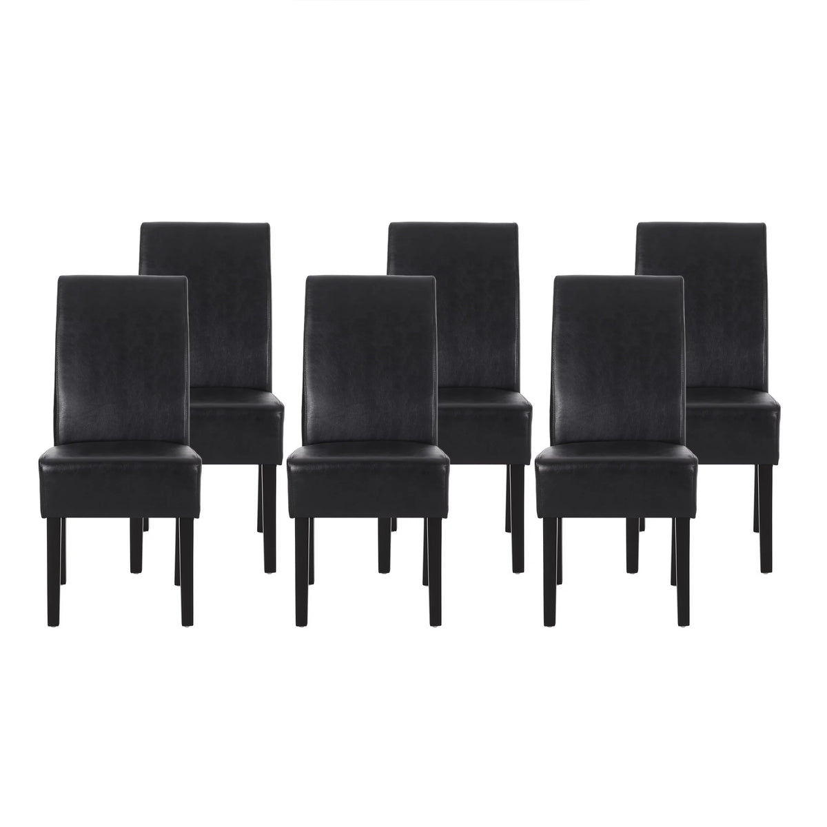 Faux Leather Upholstered Dining Chairs Set of 6 Q283
