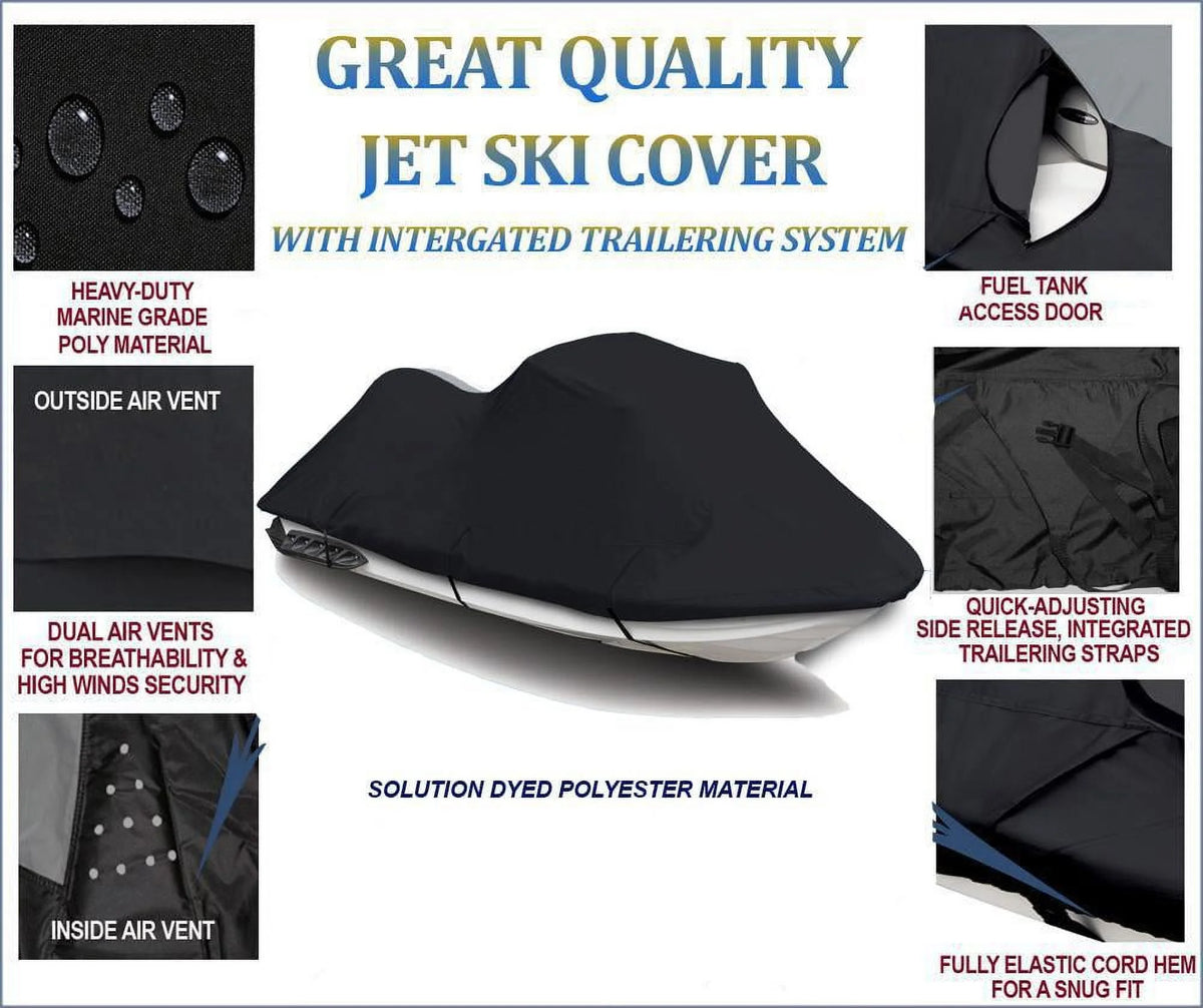 Black 600 Denier JetSki Cover J9869
