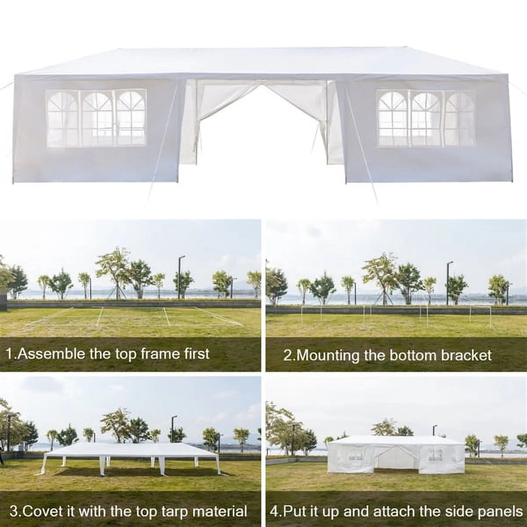 10'x30' Outdoor Canopy Tent with 8 Removable Sidewalls G4051