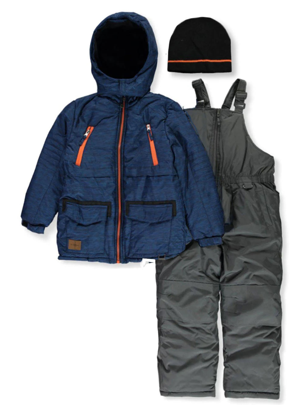 Royal Blue Boys Zip Snowsuit Hat Set Z343