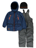 Royal Blue Boys Zip Snowsuit Hat Set Z343