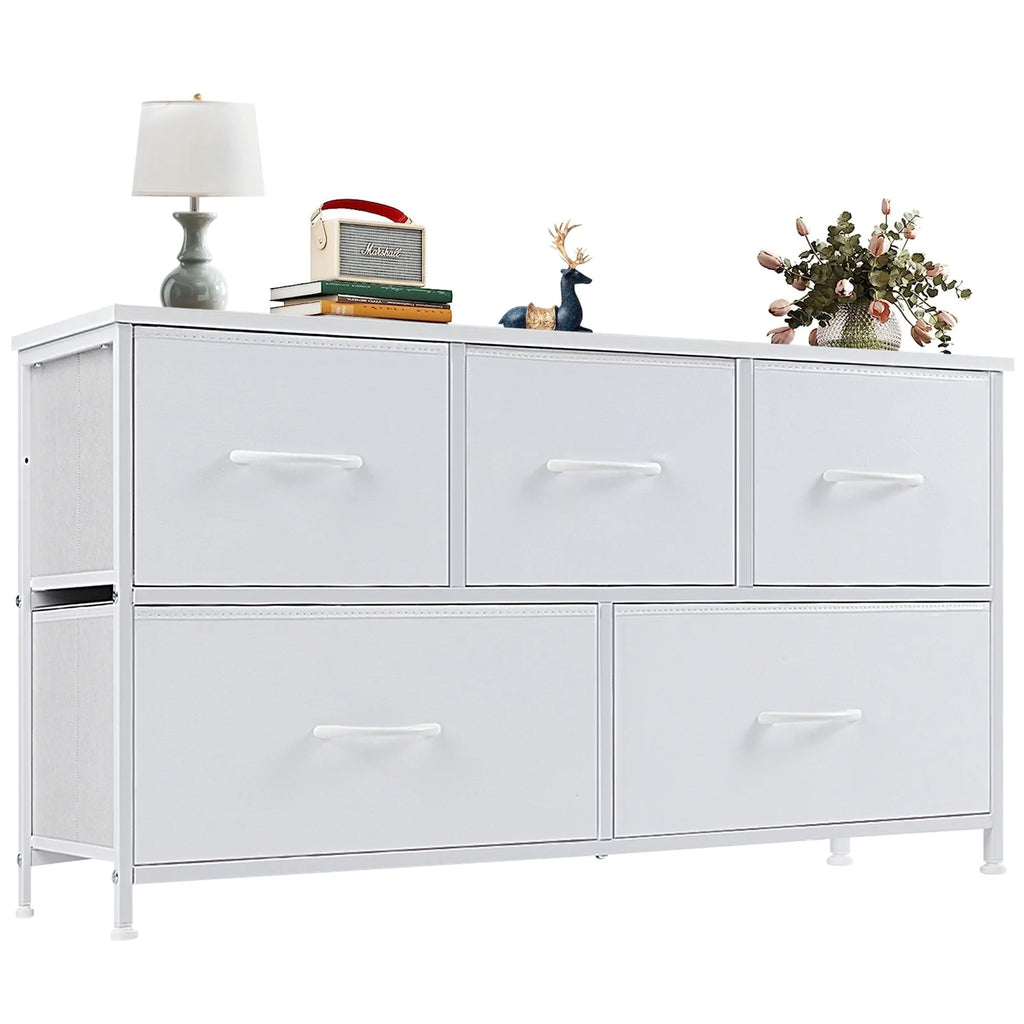 Gray 9 Drawer Fabric Storage Dresser X52224