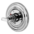 Cube 2 Round Thermostatic Trim Plate with Handle Satin Gold S140029