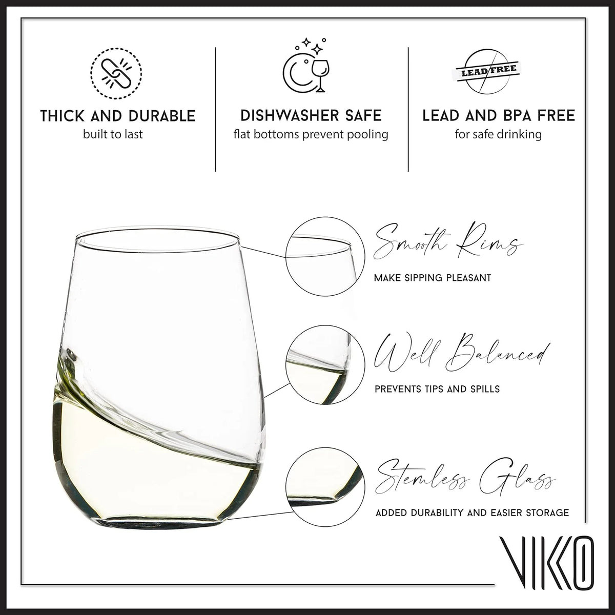 16 Ounce Wine Glasses Set Of 12 O8503