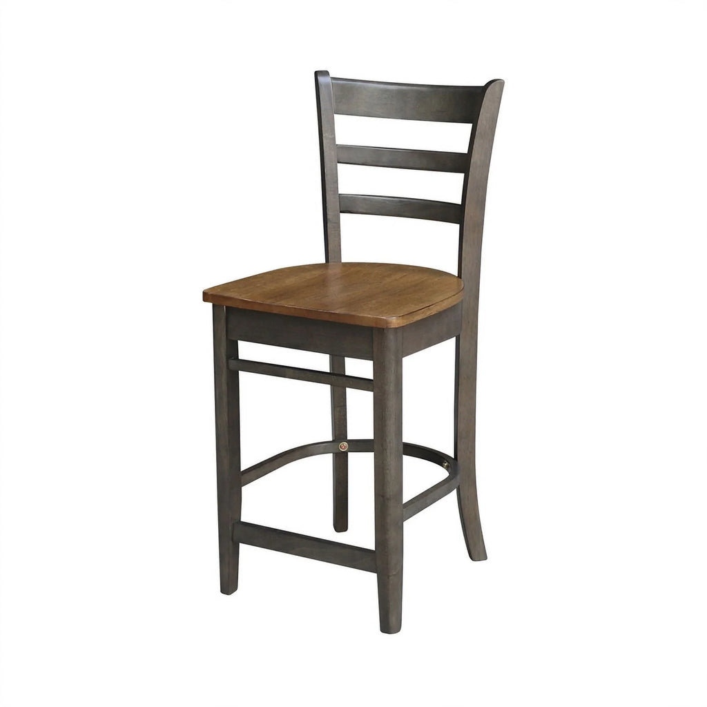 Solid Wood Round Top Dining Table with 2 Stools H56319