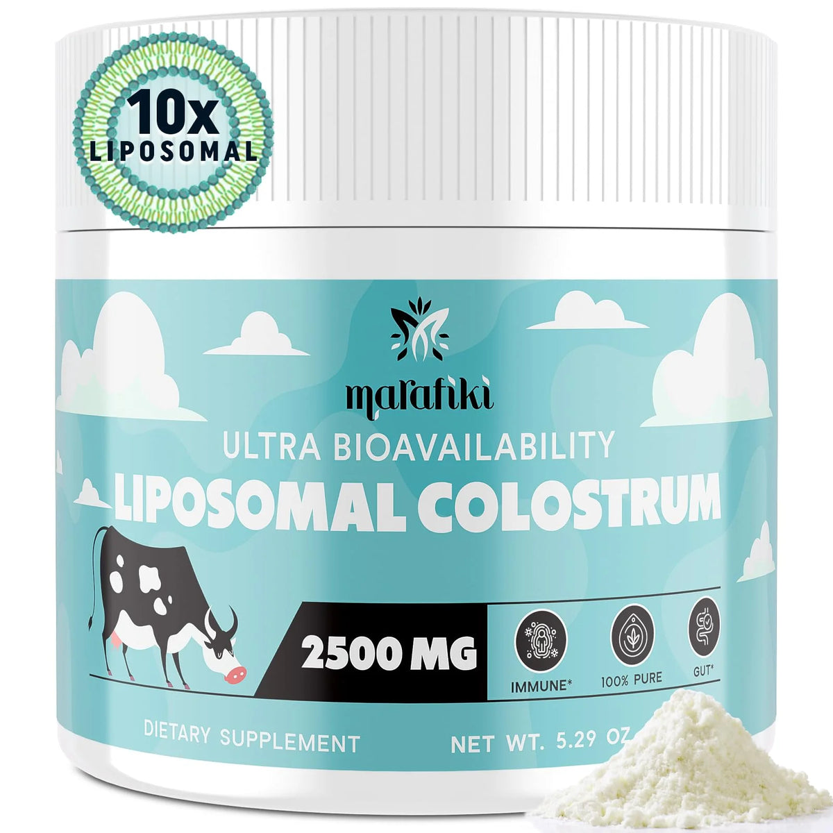 Bovine Colostrum Supplement 2500mg Grass Fed Powder 60 Servings K974