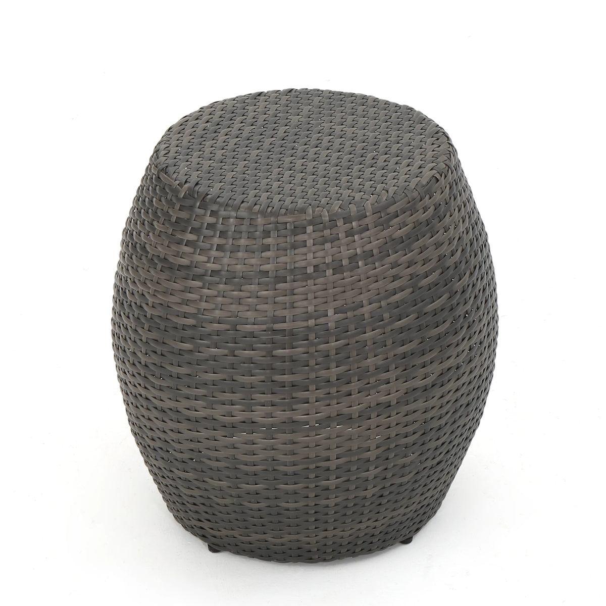Gray Wicker Outdoor Side Table P368980