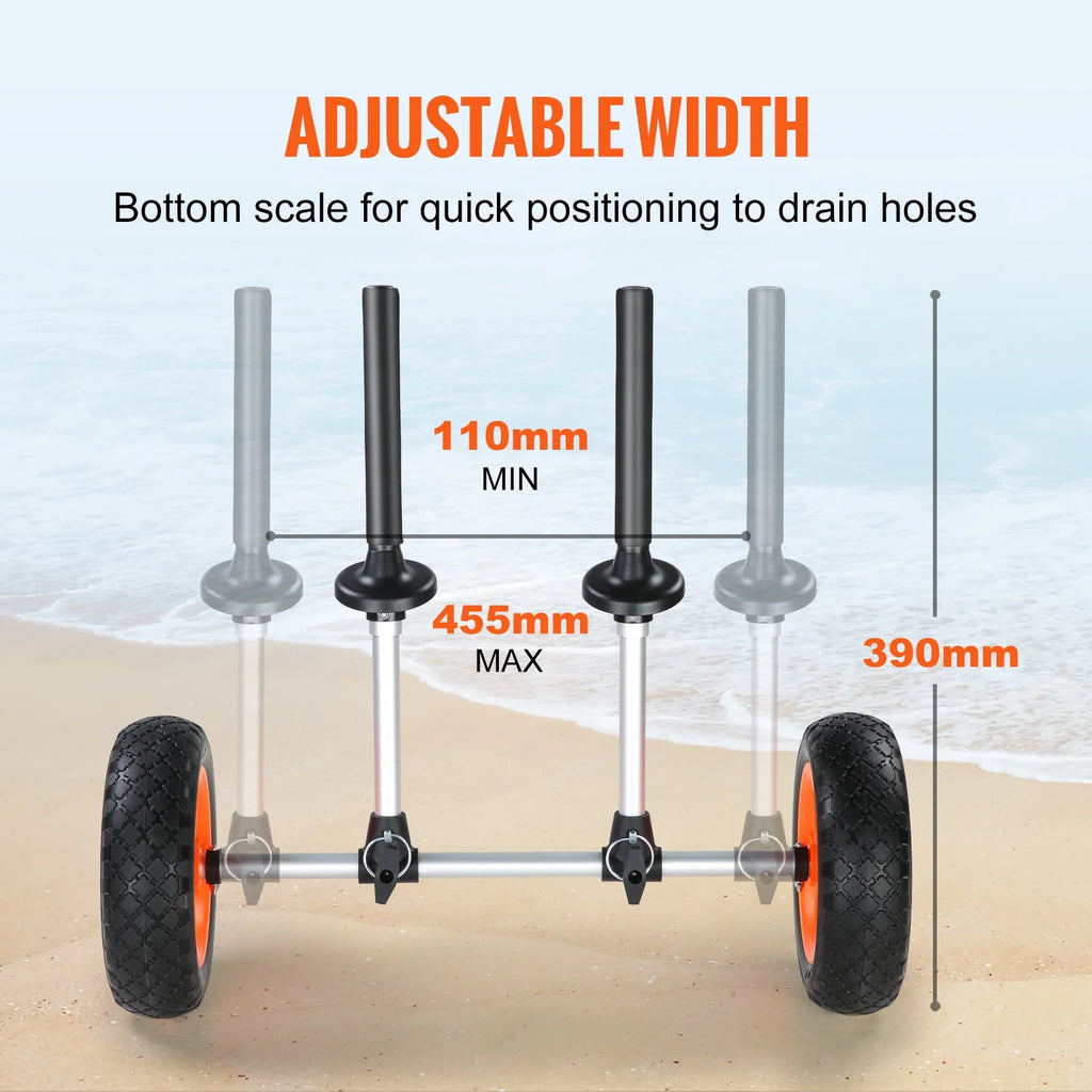 Adjustable Kayak Cart with 10'' Solid Tires P390301