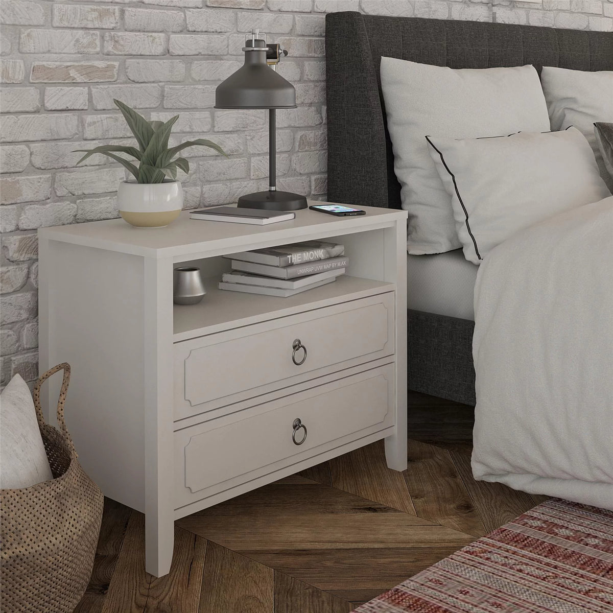 2 Drawer Nightstand C459