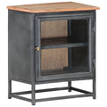 Gray Solid Acacia Wood Bedside Cabinet X493280
