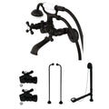 Matte Black Wall Mount Clawfoot Faucet Package V464