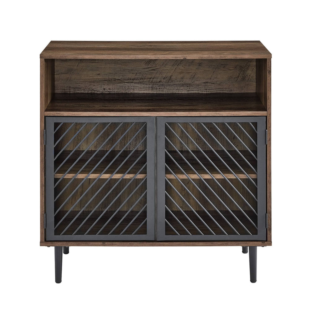 Industrial Modern Metal Door Accent Cabinet Brown H972946