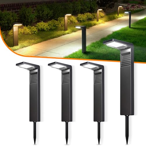 Solar Pathway Lights 4pack, Warm White and Cool White Light L10380