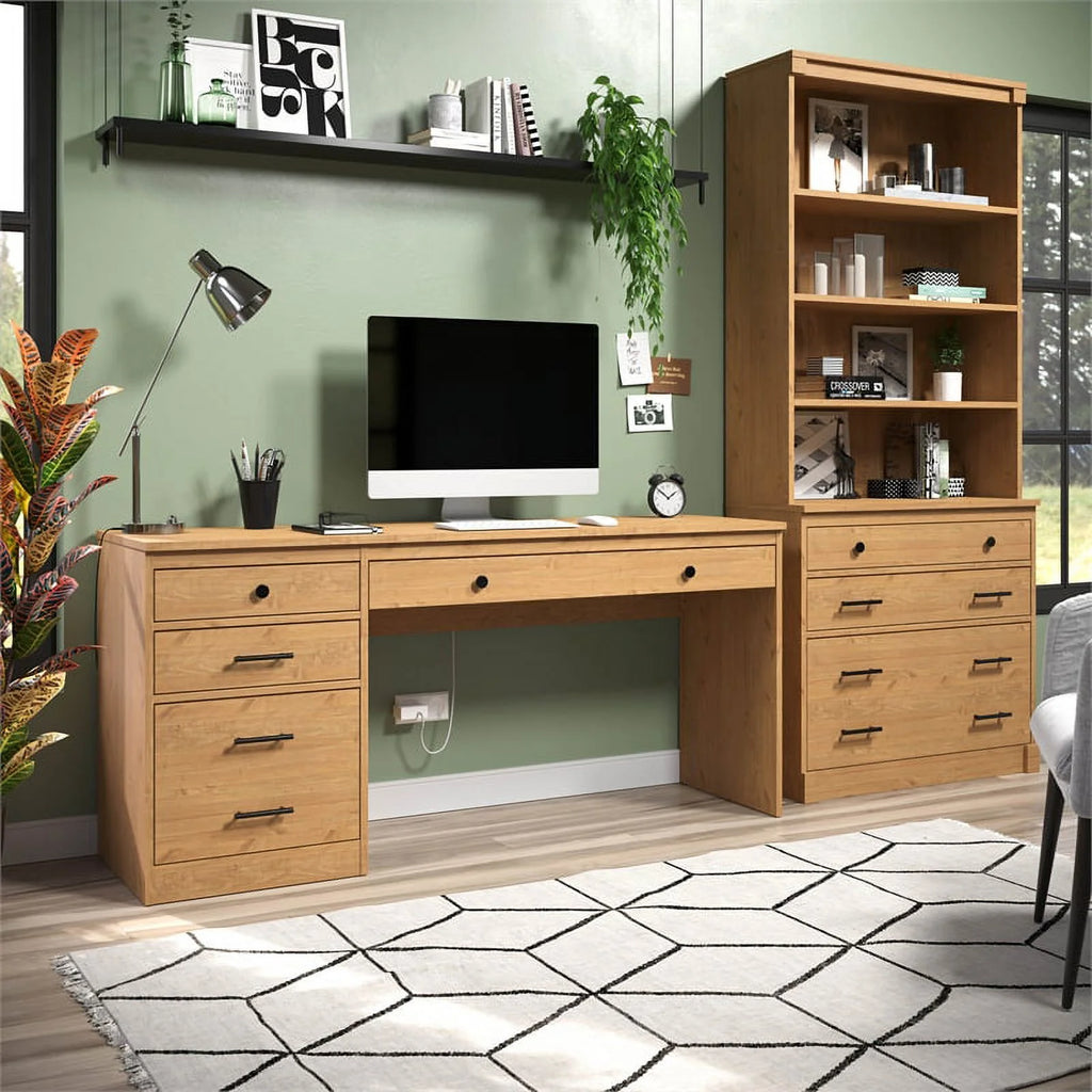 Wood Desk with File Cabinet X30224