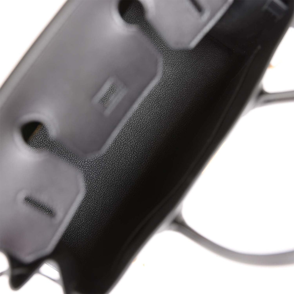 Black Leather Handbag P419