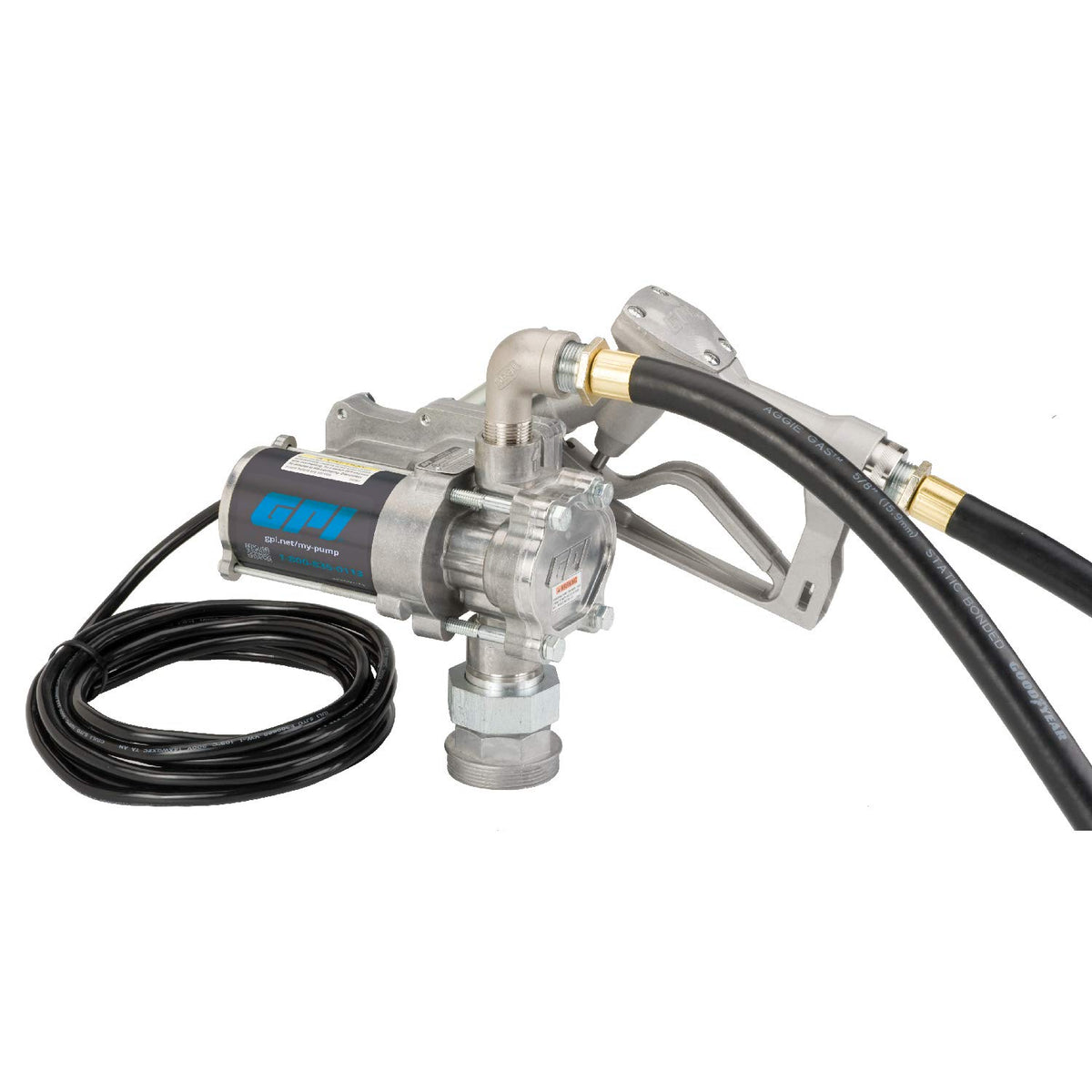 12v 8 GPM Fuel Transfer Pump with Manual Shut-Off Nozzle Y980