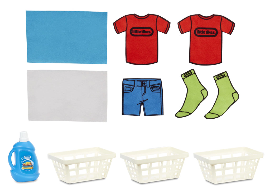 Little Tikes First Washer Dryer Pretend Play Toy Washing Machine with 11 Laundry Accessories I46213