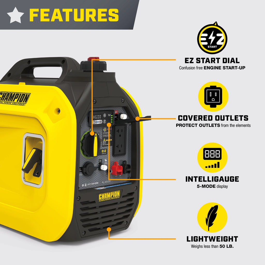 2500-Watt Ultralight Gasoline Portable Inverter Generator Z750