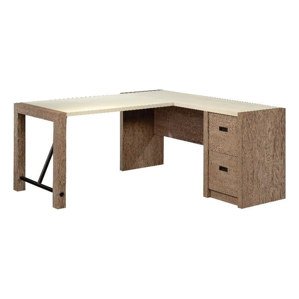 L-Desk in Brushed Oak Finish A521161
