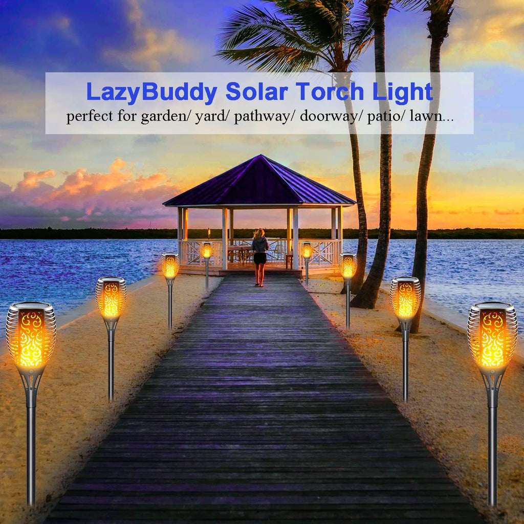 Solar Torch Light with Flickering Flame 8 Pack E910117